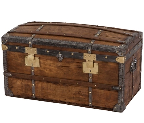 Antique Brown Wooden Chest