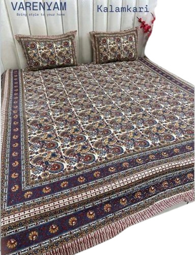 Designer Cotton King Bed Sheet - Color: Multi Color