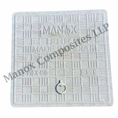 Light Gray Square Frp Manhole Cover - Application: Drainage