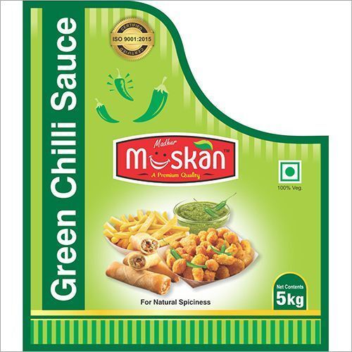 Muskan Green Chilli Sauce - Flavor: Spicy