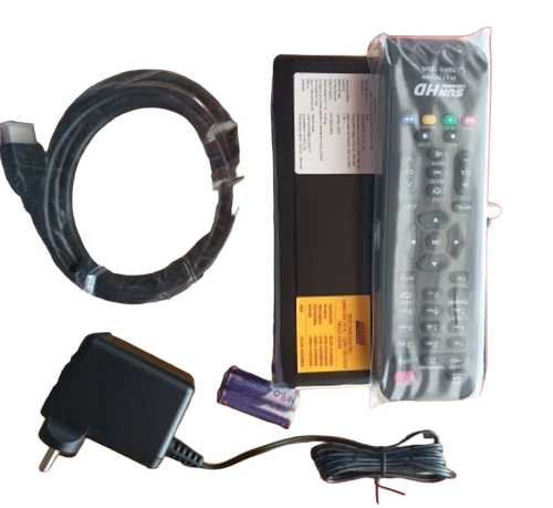 Black Tata Sky Dth Setup Box - Material: Plastic