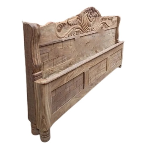 Teak Wood Double Bed Headboard - Assembly: No Assembly Required