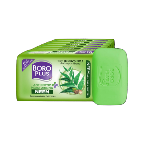 Boroplus Antiseptic Moisturising Neem Soap (6U X 125Gms) - Color: Green