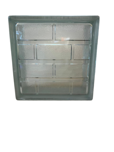 Brick Pattern Glass Block - Height: 7.5 Inch (In)