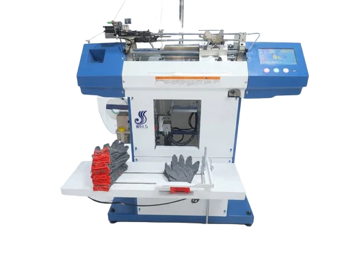 Gloves Knitting Machine With Automatic Gloves Collector