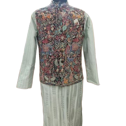 Embroidered Mens Kurtas With Jacket