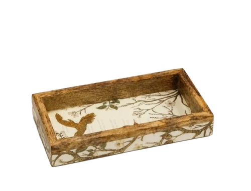 Rectangular Decorative Mangowood Serving Tray 4X8 - Color: Brown