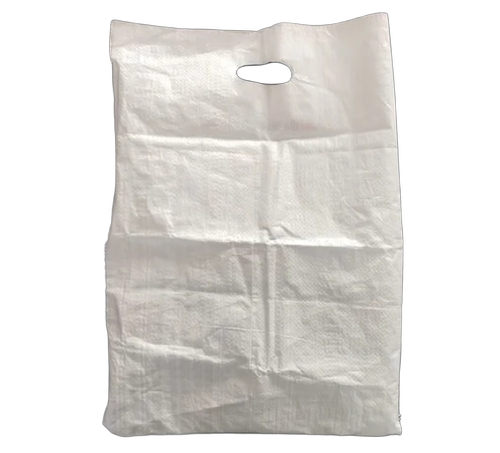 Plain Polypropylene D Cut Bag - Color: White