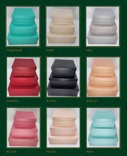 Plain Rigid Boxes Heavy Duty Two-Piece Packaging Box for Corporate Gifting and Luxury Retail
