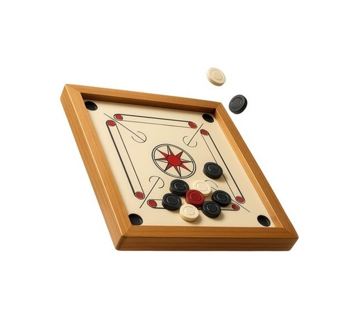 Square Carrom Board - Wooden, Square, Portable | Termite Resistant, Easy to Play, Strong Build, Indoor Game