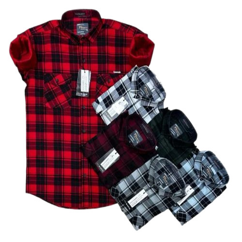Check Men Cotton Shirts