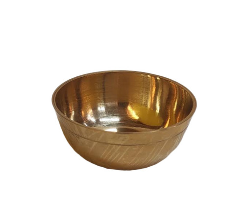 Brass Serving Bowls - 3.5 Inch, Golden, Polished Finish | Lightweight, Wide Mouth, Leak Proof, Tarnish Resistant