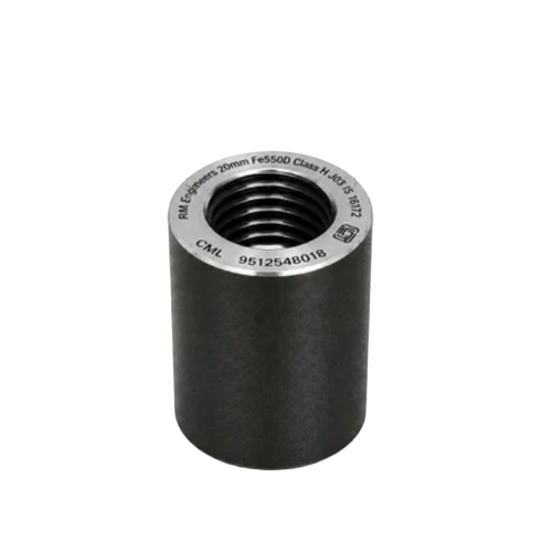 Steel Rebar Coupler - Steel, Gray, Threaded Connection | Rust Resistant, Water Resistant, High Strength, Corrosion Resistant