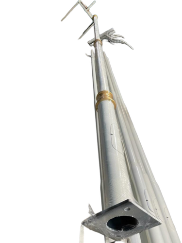 Round Tubular Street Light Pole - Color: Grey / As Per Requirement