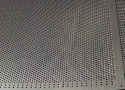 Stainless Steel 304 Perforated Sheet - Color: Silver