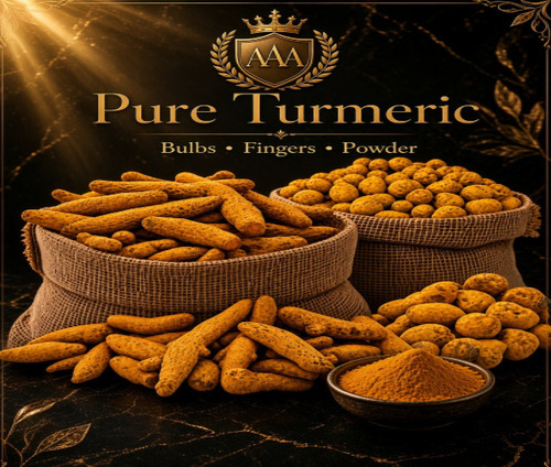 Turmeric Fingers and Bulbs - Natural Yellow Turmeric, Grade A, 99% Purity | Aromatic Earthy Flavour, 12 Months Shelf Life
