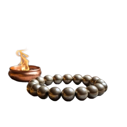 Raw Pyrite Bracelet - Tarnish Resistant Long-Lasting Breathable | Classic Round Women's Fashion Bracelet for Gift Party
