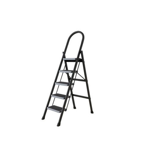 Aluminium Simple Ladder - Aluminium, Five Steps, Anodized Surface | Anti-Skid, Lightweight, Portable, Rust Resistant