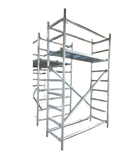 Construction Scaffolding - Mild Steel, Standard Size, Silver | Adjustable, Reusable, Corrosion Resistant