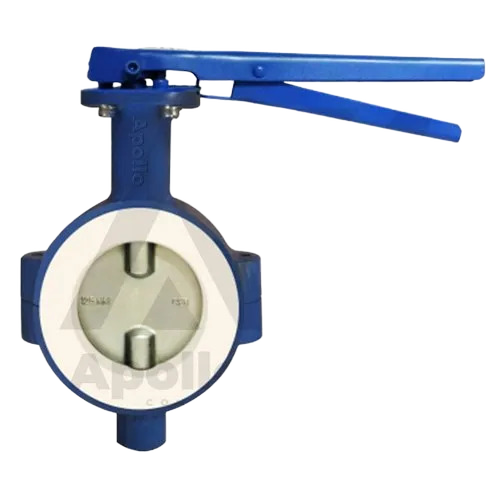 Manual Two Piece Seated Butterfly Valve - Cast Iron 50 mm Blue/Grey/Silver Manual Lever Operator | Durable Water Valve for Industrial Use