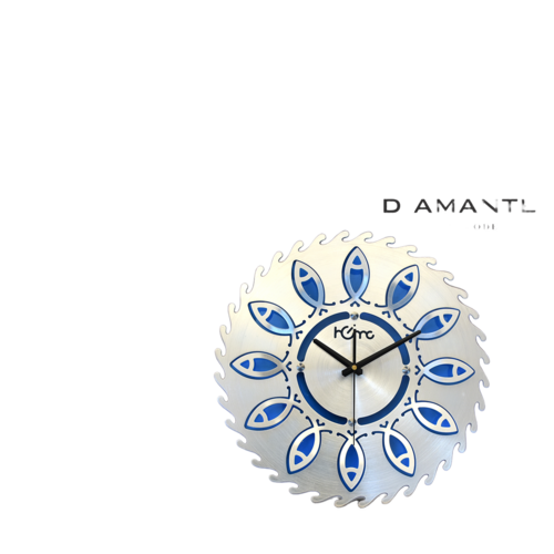 DIAMANTE A LA MODE Fish Blue Premium Designer and Latest S Wall Clock