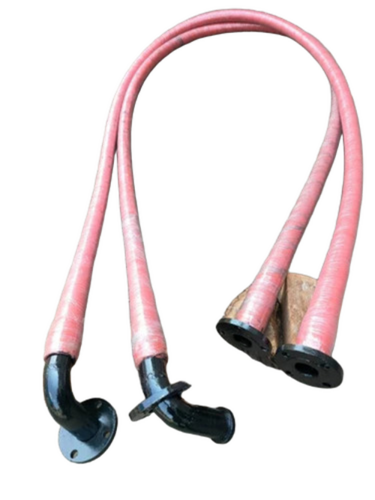 Flexible Hose Pipe - Rubber Hose 1/4-4 Inch Red Steel Wire Spiral Reinforced 10 Bar Pressure 15m Length
