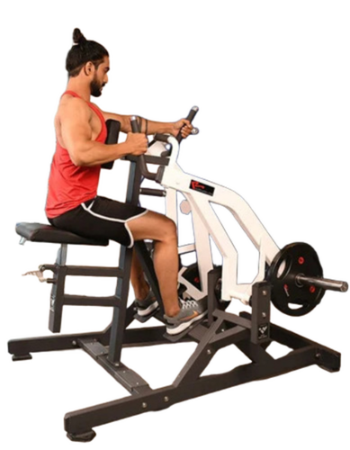 Iso Hs-1011- Lateral Rowing - Powder Coated Black, Manual Operation | Adjustable Seat, Muscle Gain, Commercial Use