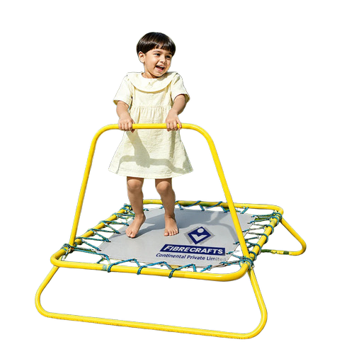 Kids Jumping Trampoline - MS Steel, 3FT to 16FT, Blue | Durable, Manual Operation, Weather Resistant