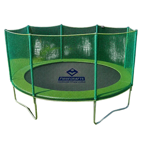 Trampoline With Safety Net - GI Frame, 3-16FT Diameter, Black Blue, Steel Springs, Durable