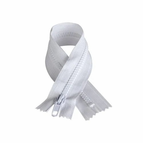 White Garment Zipper