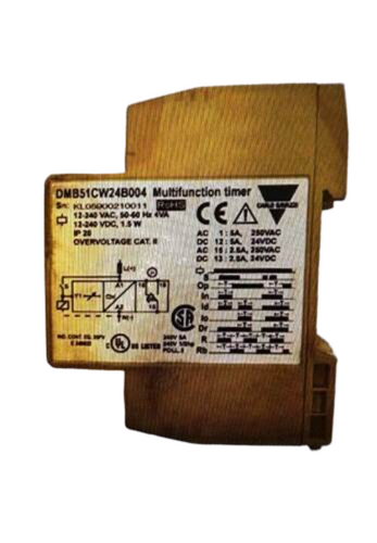 Used Carlo Gavazzi Dmb51Cw24B004 Multifunction Timer Relay 12-240V Ac/Dc - Usage: Industrial Automation