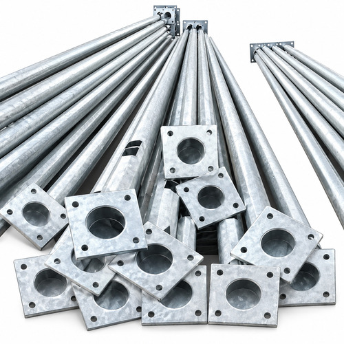 Octagonal Light Pole - Color: Silver