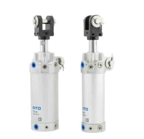 Pneumatic Clamp Cylinder - Color: Silver