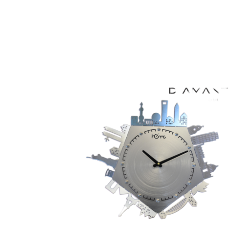 Urban Space Designer And Latest Stylish Metal Premium Wall Clock - Color: Silver Grey