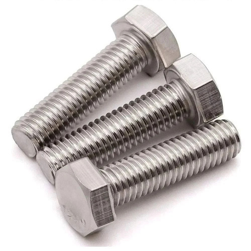 Mild Steel Full Thread Hex Bolt - Color: Black