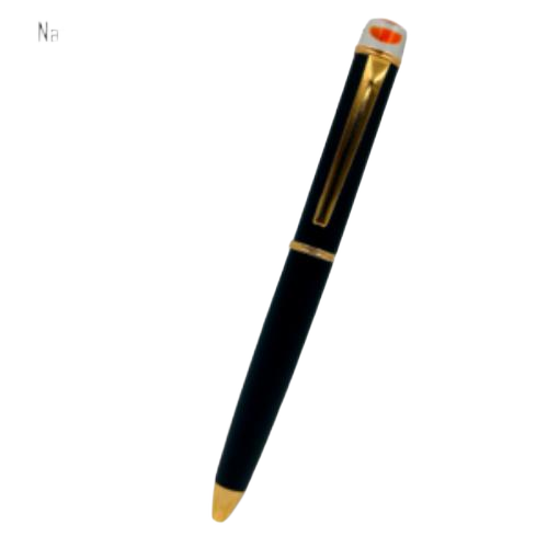 DIAMANTE A LA MODE Golden Pen With Natural Certified Gemstone (RED CARNELIAN)
