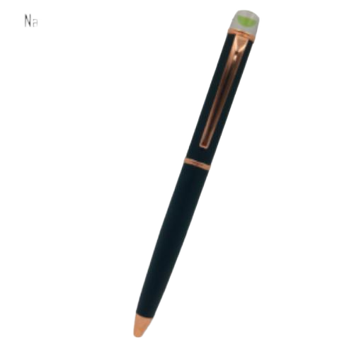 DIAMANTE A LA MODE Rose Gold Pen With Natural Certified Gemstone (PERIDOT)