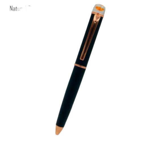 Diamante A La Mode Rose Gold Pen With Natural Red Carnelian Gemstone
