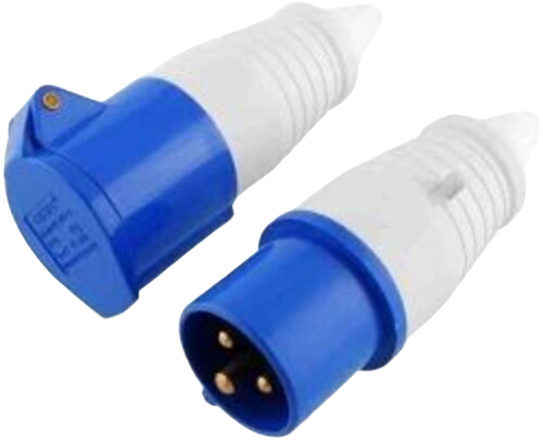 Industrial Straight Plug 16 Amp - Color: Multiple