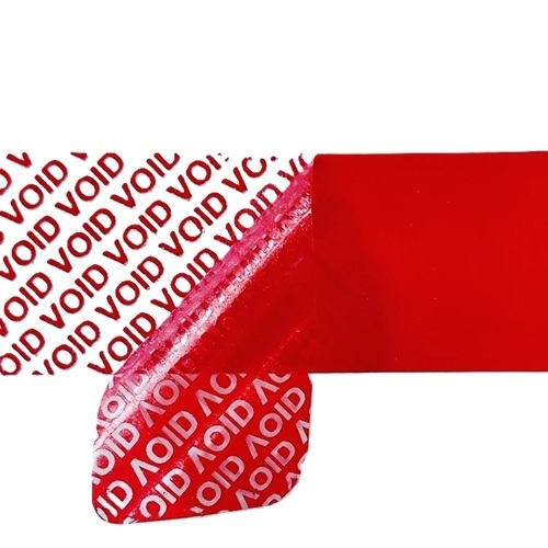 Pvc Red Void Transferable Labels