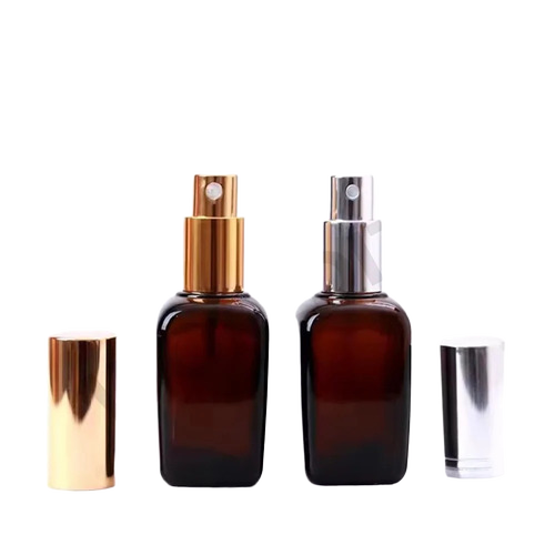 50ml Amber Square Glass Bottle