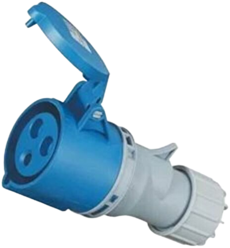 Industrial Type Straight Plug 32 Amp 3 Pin - Color: Multiple