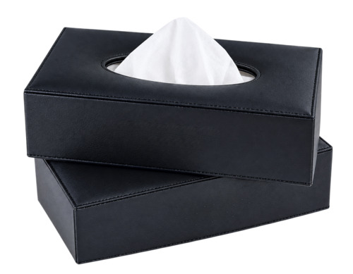 leather tissue box