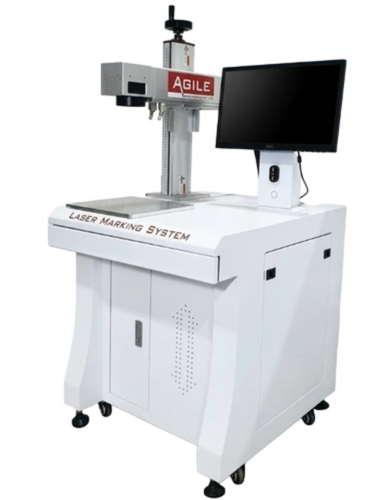 Automatic Metal Laser Marking Machine - Color: White