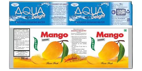 Juice Bottle Pvc Shrink Labels