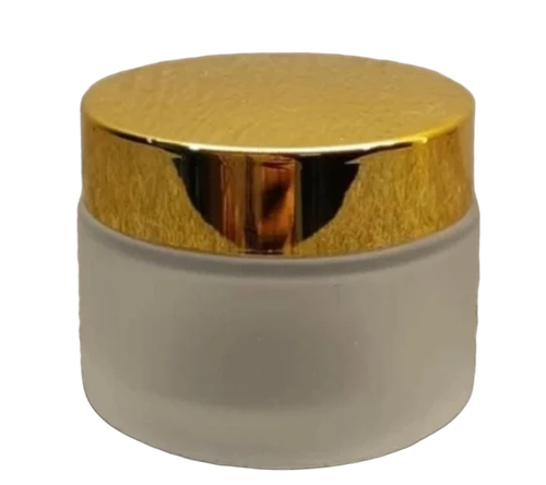 Round Cosmetics Glass Jar - Color: Transparent