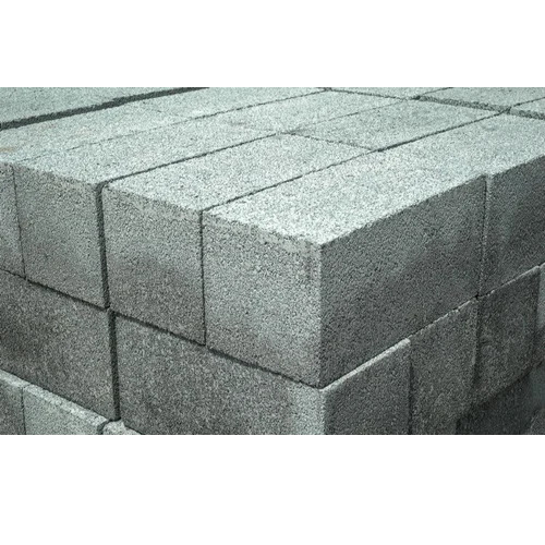 8 Inch Solid Concrete Block - Color: Gray