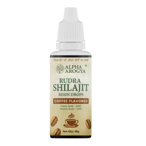 Coffee Flavoured Rudra Shilajit Resin Drops 40 G - Advantage: 62% Fulvic Acid