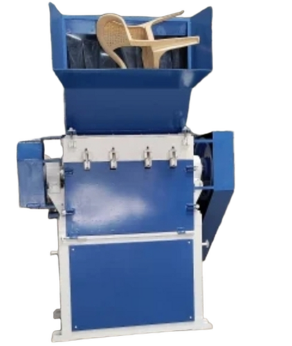 48 Inch Pet Bottler Scrap Grinder Machine - Color: Blue And White