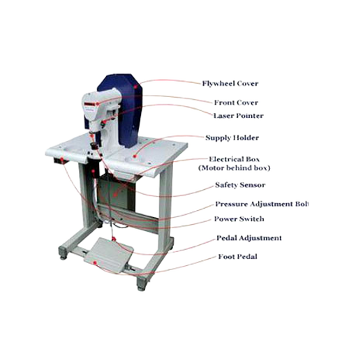 Electrical Semi-Automatic Button Attaching Machines - Color: White
